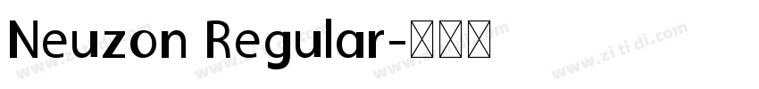 Neuzon Regular字体转换